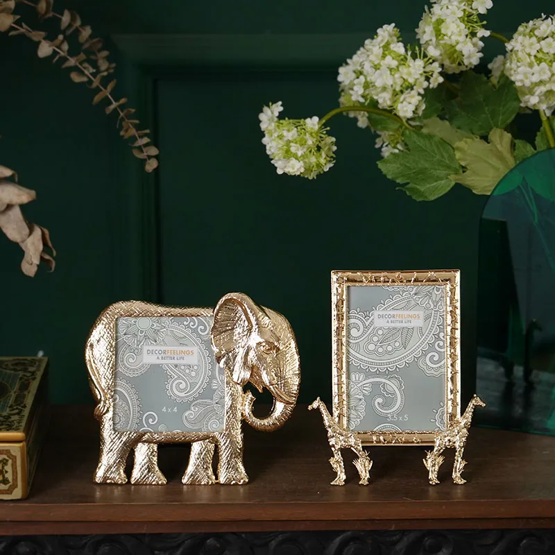 Домашняя Скандинавская модная металлическая фоторамка с животными элементами