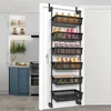 Pantry Door Organizer Over the Door Pantry Organizer with 6-Tier Adjustable Baskets Heavy-Duty Metal Wall Mounted Over 1