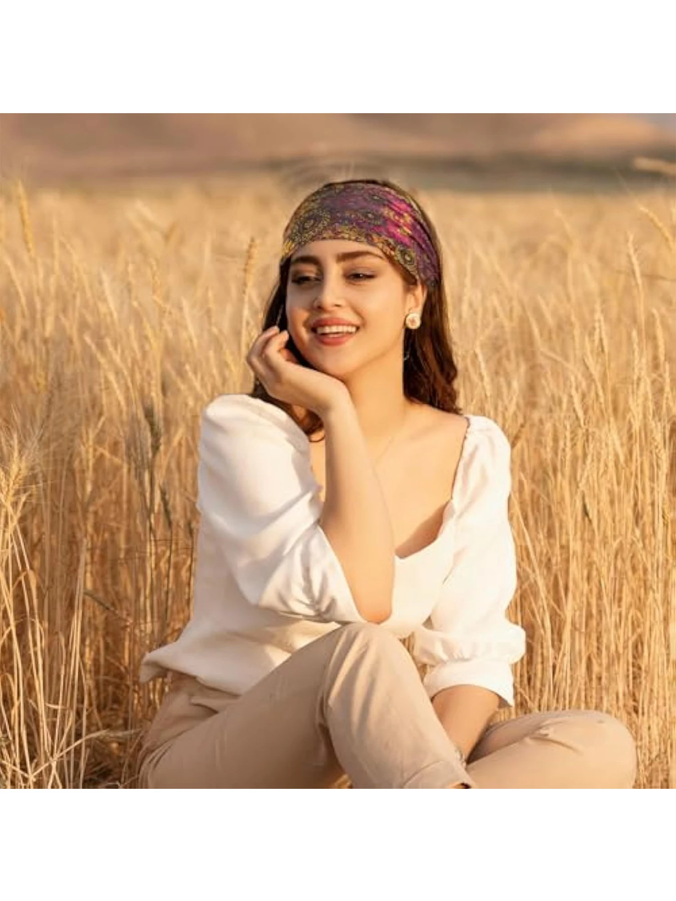 Boho Chic Women's Soft Elastic Headband – Stylish Hair Accessory