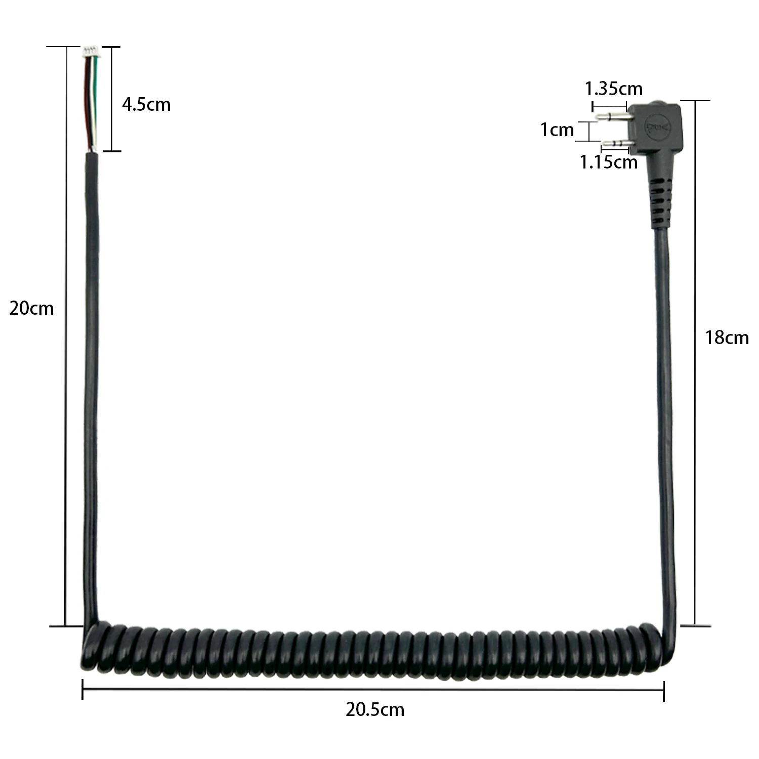 Replacement Microphone Cable Compatible with IC-F1000 IC-F1000D IC-F2000 Speaker Two Way Radio