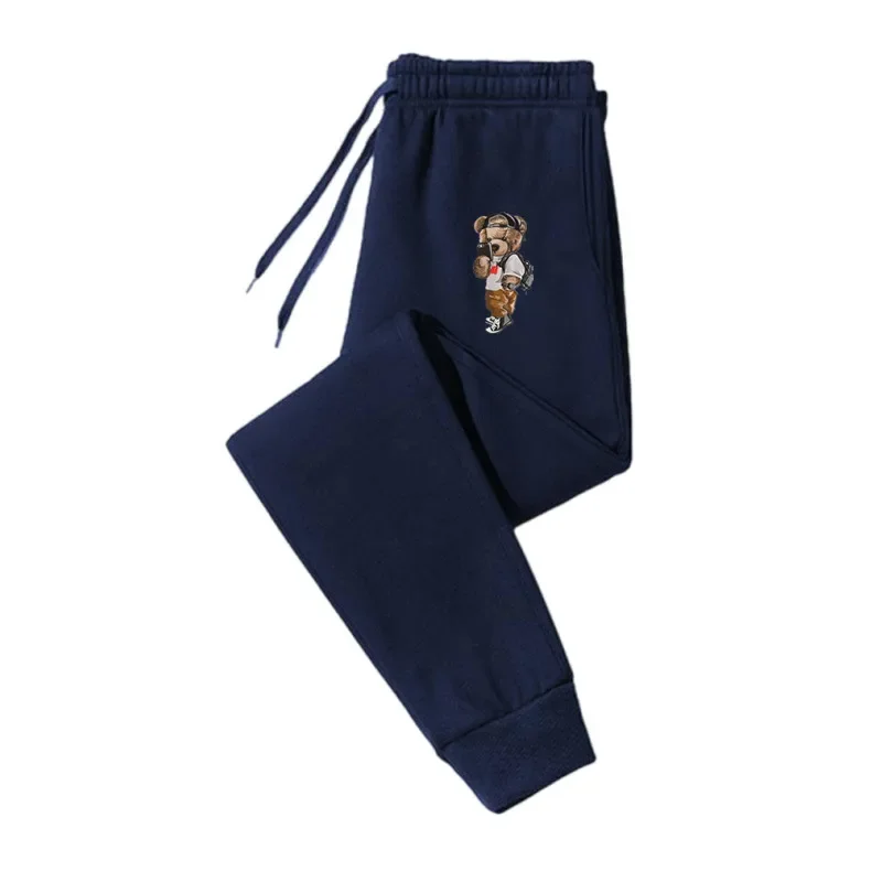 Men Spring Autumn Pant Drawstring Polyester Fiber Embroidery Casual Trousers Loose Jogging Pants High Street Harajuku Sweatpant