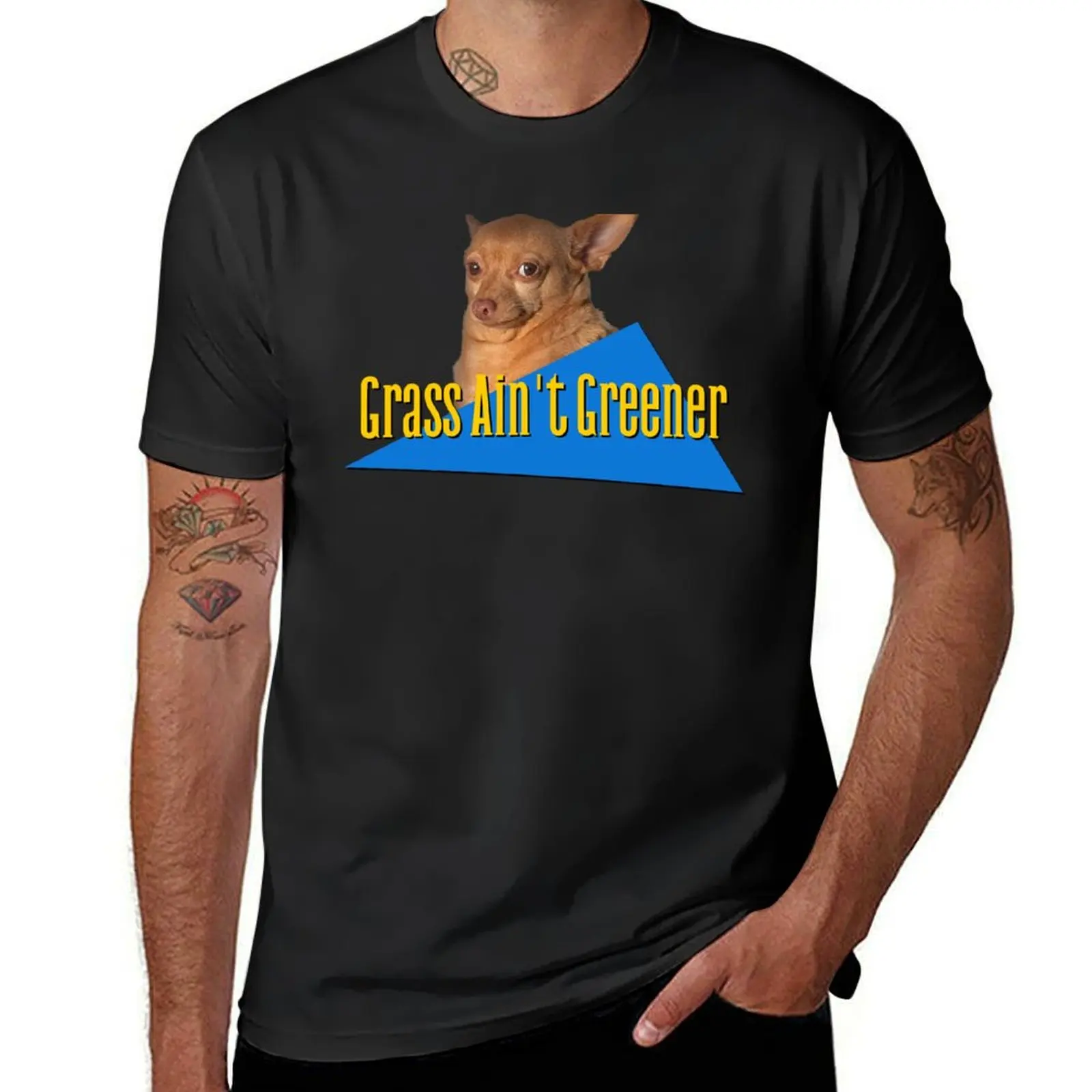 Grass Ain't Greener Mouse T-Shirt oversizeds funnys cute clothes boys whites sweat shirts, men