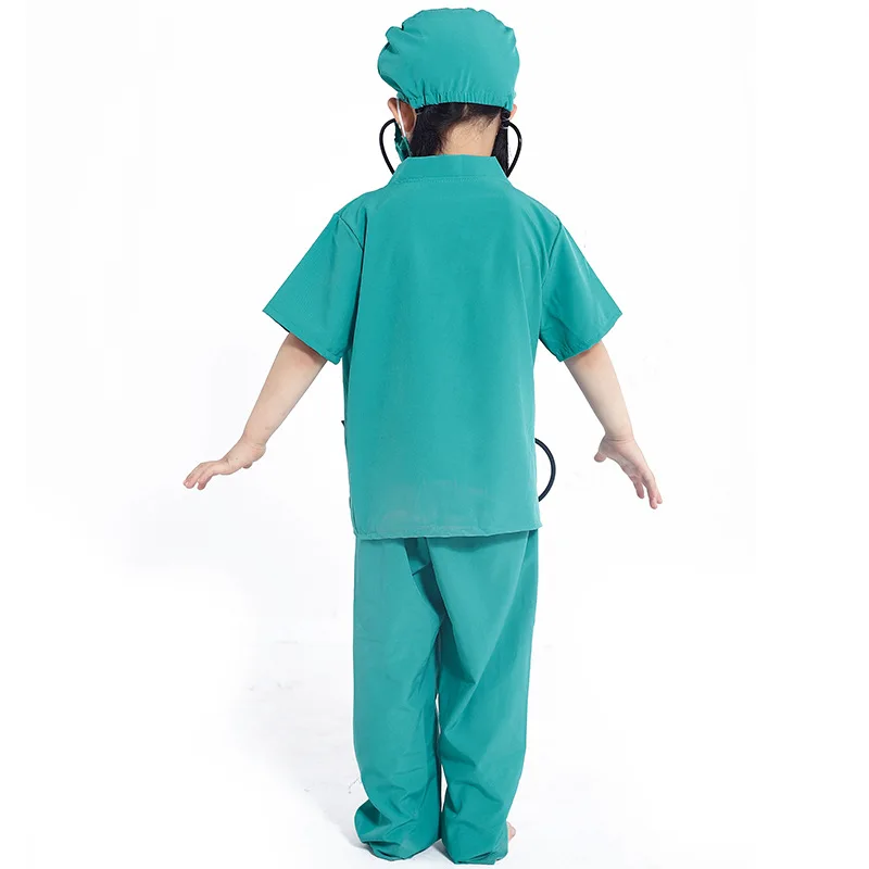 Children's doctor clothing white coat nurse uniform surgical clothing professional role Children's Day performance clothing