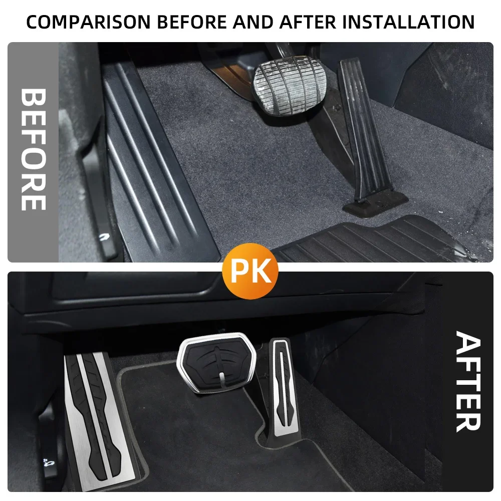 Car Accelerator Gas Brake Footrest Pedal Stainless Steel Pedal for BMW X1 F48 2 Series F44 car pedals stainless steel pedal cover