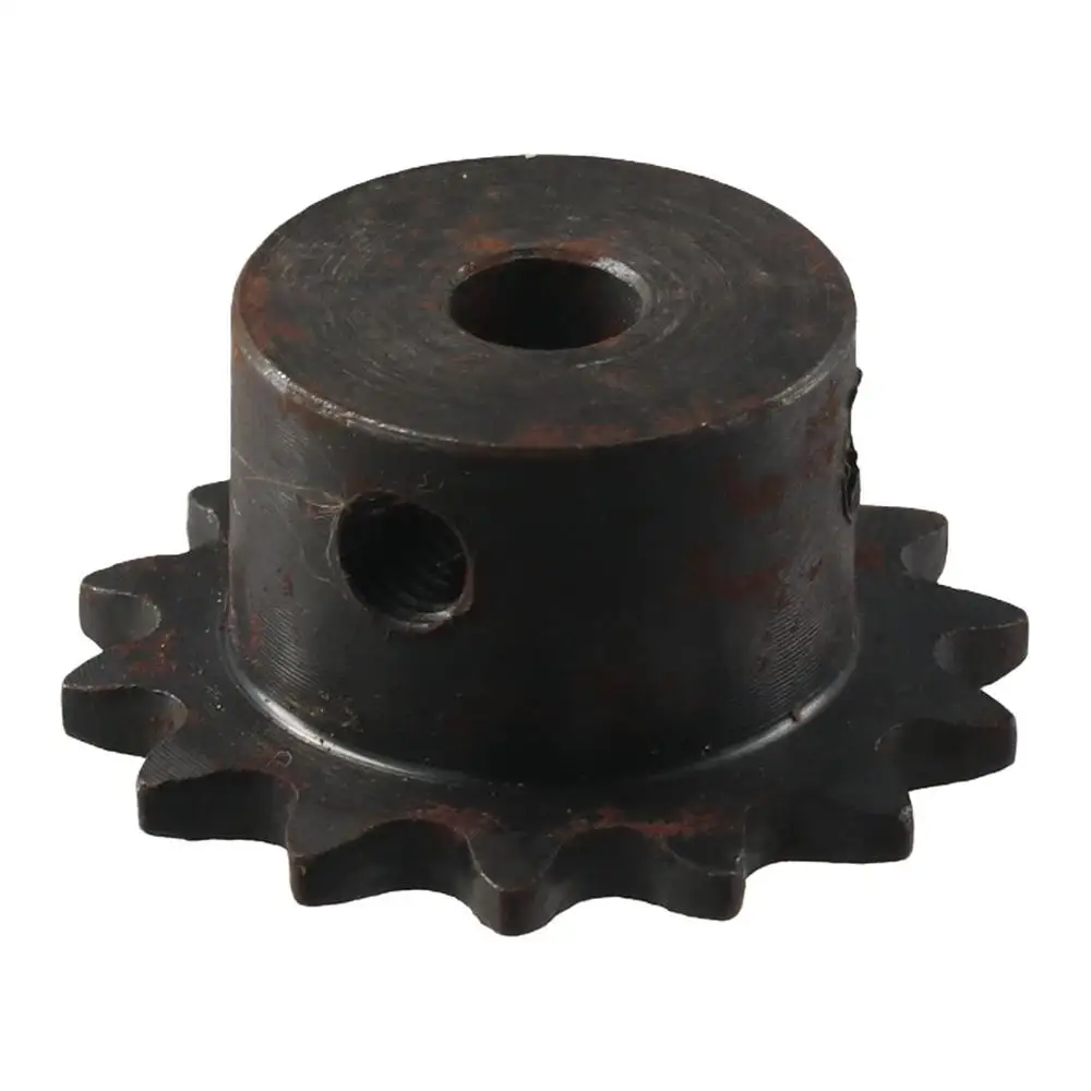14 Tooth B Type Roller Sprocket 25 Chain Black Oxide Industrial Chain Wheel Single Strand 1/4" Pitch C45 Carbon Steel