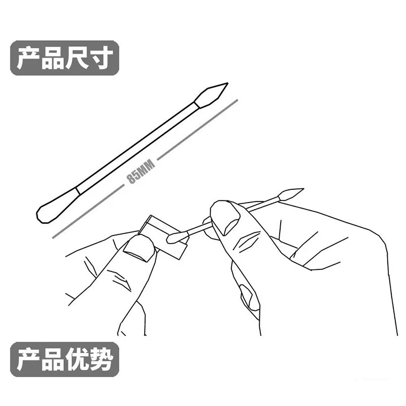Double Head Cotton Swab Model Panel Liner Cleaning Tools Decals Wiping Stick for Model Hobby DIY 100pcs/lot