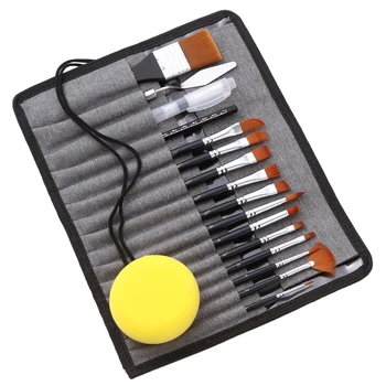 18PCS Artist Paint Brush Set with Case 1