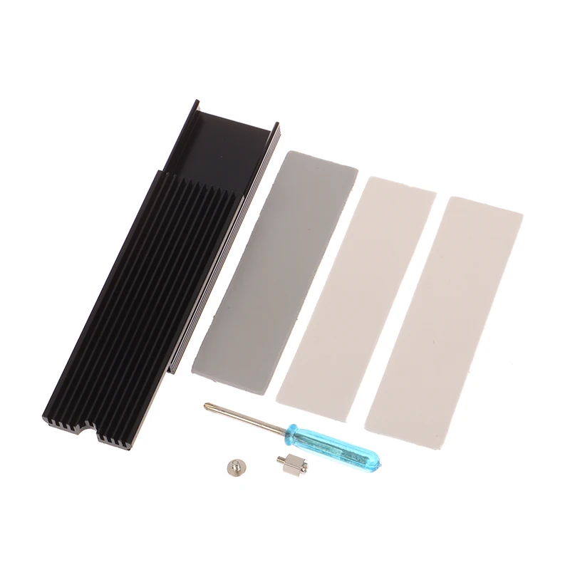 (CC44) 1세트 M2 2280 SSD 하드 디스크 알루미늄 방열판 열 패드가 있는 M.2 SSD NVMe 방열판용 방열 라디에이터