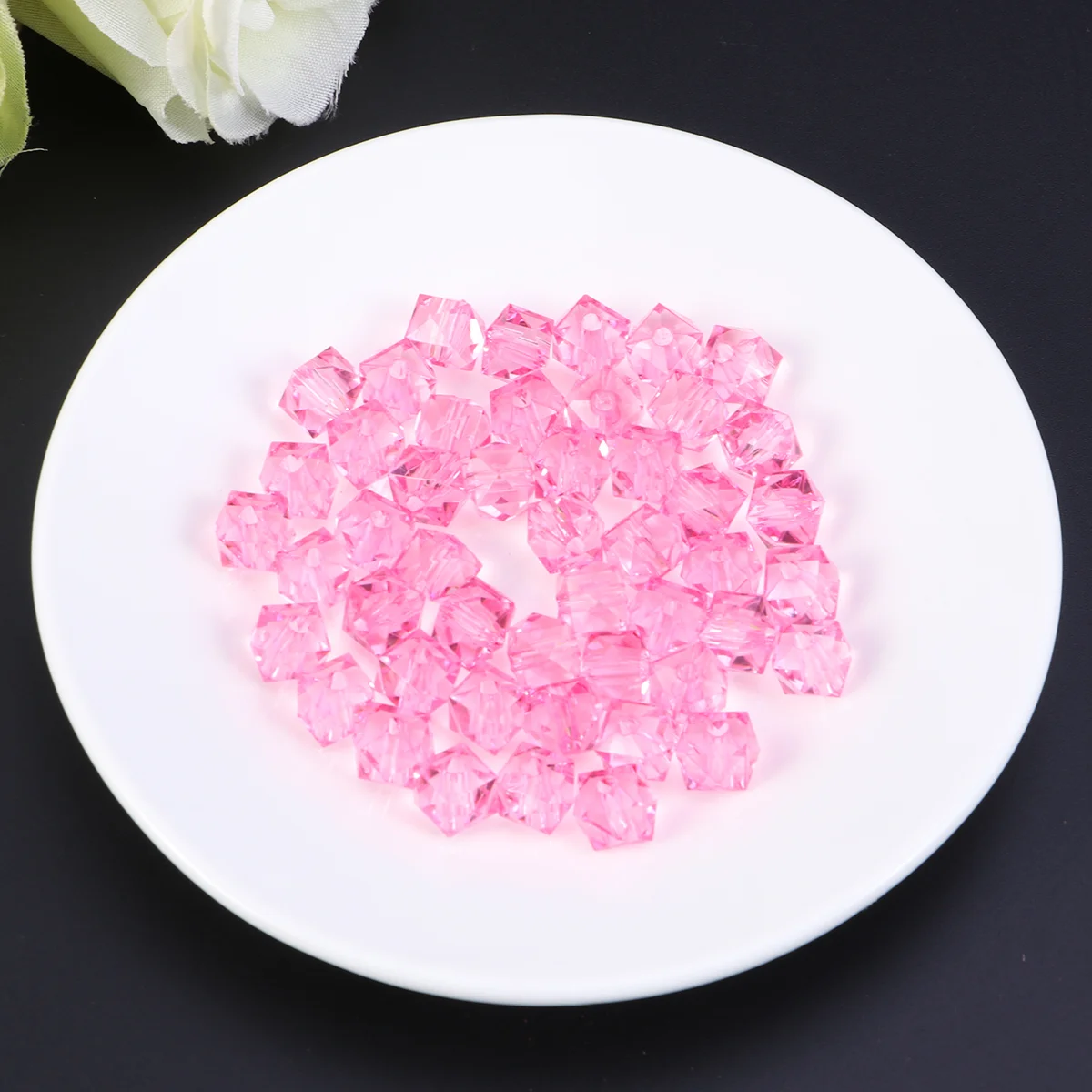 

Bracelet Beads Bracelets Beads Transparent Acrylic Fake Ice Cubes Loose Faceted Cube Beads Assorted Jewelry Making