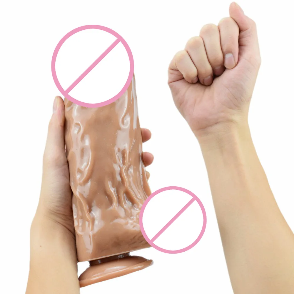 25cm Super Huge Penis PVC Dildo Adult Sex Toy Strap on Dick Anal Plug Womens Masturbator Fisting Femdom Gay Cuckold image