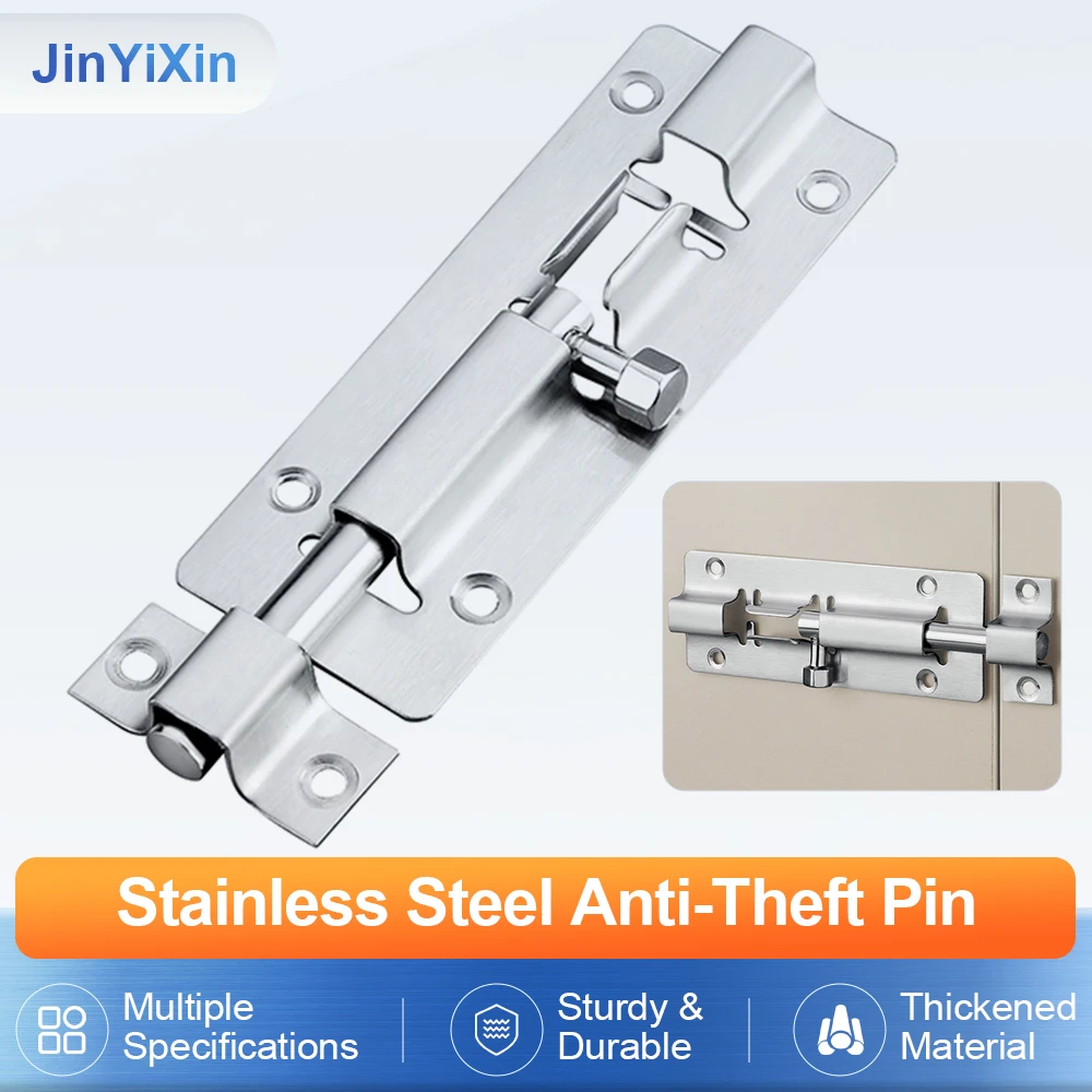 Safety Bolts in Various Sizes Thickened Stainless Steel Door Latch Rust Resistant And Corrosion Resistant