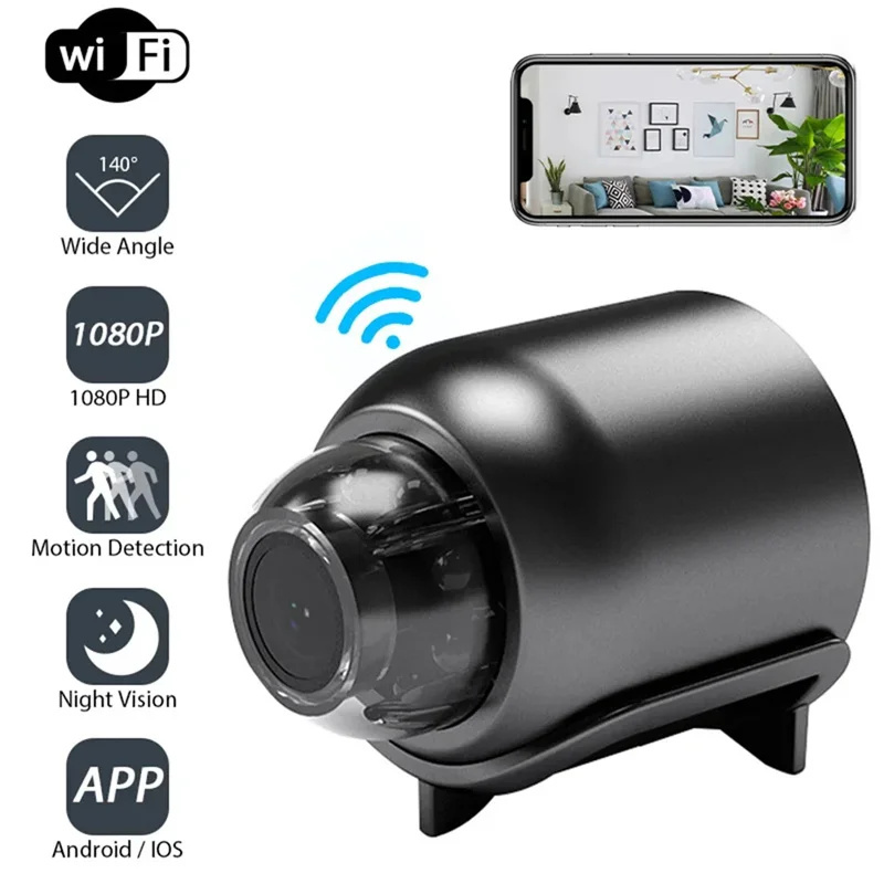 New X5 Mini Camera 1080P WiFi Baby Monitor Indoor Safety Security Surveillance Night Vision Camcorder IP Cam Motion Detection