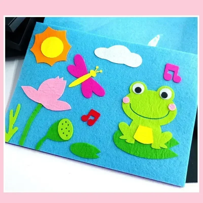Felt Fabric Sheet Nonwoven Needlework 10cm Patchwork Cloth Bundle for Kids Scrapbooking Doll Sewing Crafts DIY Quilting