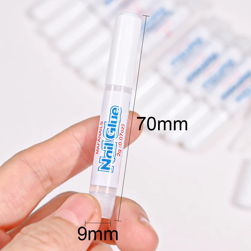 Nail Glue for Stick Rhinestones Gems Acrylic Nails Long Lasting Professional Nail Tip Glue for Press on Super Bond 30pcs(2g/pc)