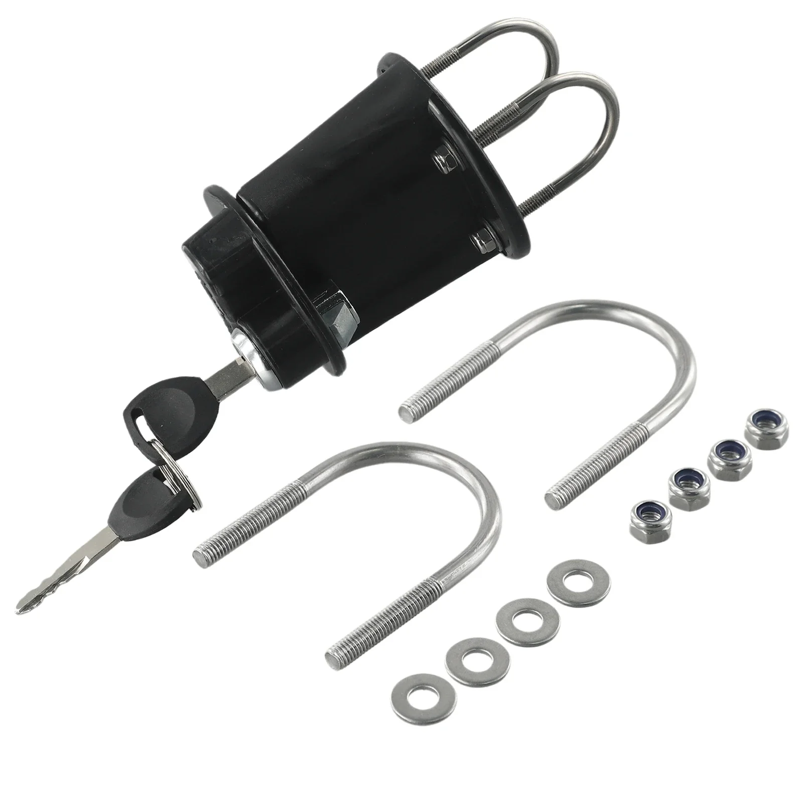 Garden Indoor Updated Lock Accessories Black Bracket Holder Lock Fastener Metal Plastic Replacements lock clamp
