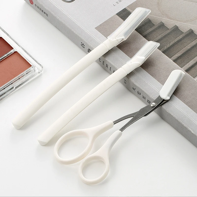 Eyebrow Trimmer Ladies Eyebrow Knife Razors Professional Scissors Facial Blades for Women Shaver Beauty Tools XM03
