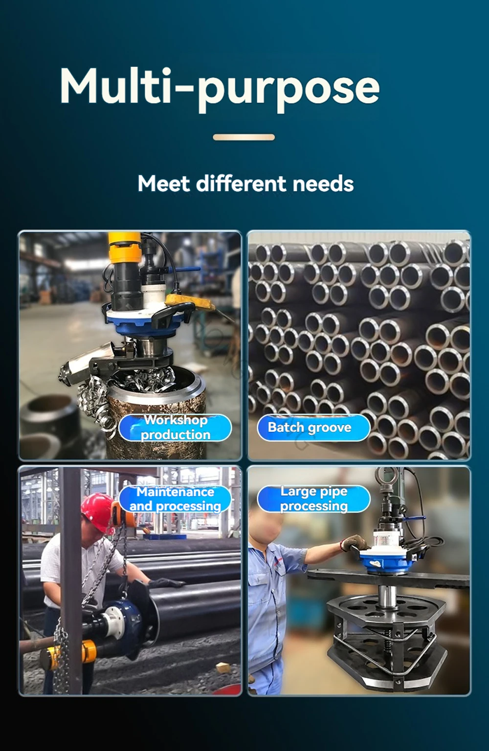 Electric Flat Mouth Machine Internal Expansion Circular Pipe Beveling Machine Ha