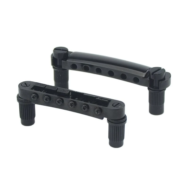 

Classic Tune-O-Matic Electric Guitar Bridge And Tailpiece Black Set Musical Instruments Accessories