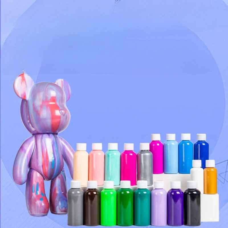 27 색상 60ml 고광택 유체 아크릴 페인트 폭력적인 곰 유체 그림 DIY 손으로 그린 ??소재 고휘도 미술 용품