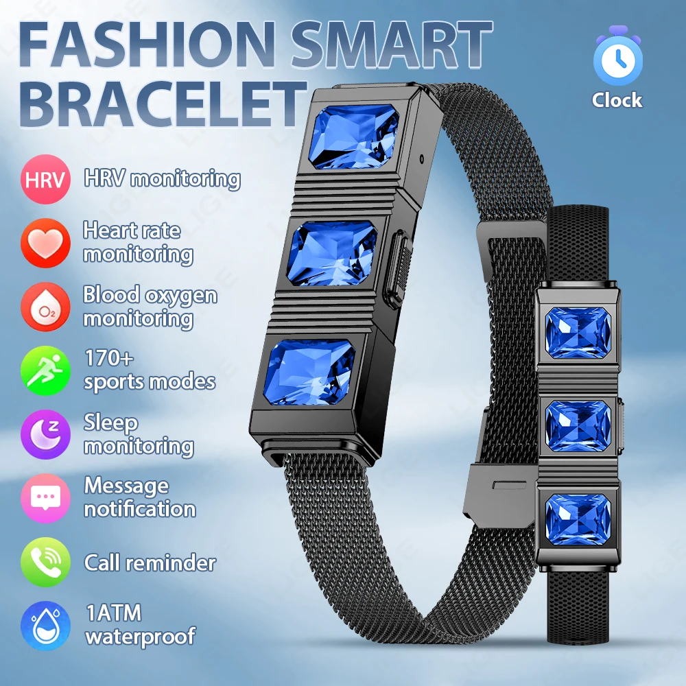 LIGE Armband für Damen und Herren – Herzfrequenzmessung, Blutsauerstoffmessung, Schlafüberwachung, wasserdichte Armbanduhr, Sport- und Fitnessarmband_voghion.com