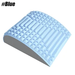 Ergonomic Back Pain Relief Pillow for Lumbar Support and Posture Correction (Blue)