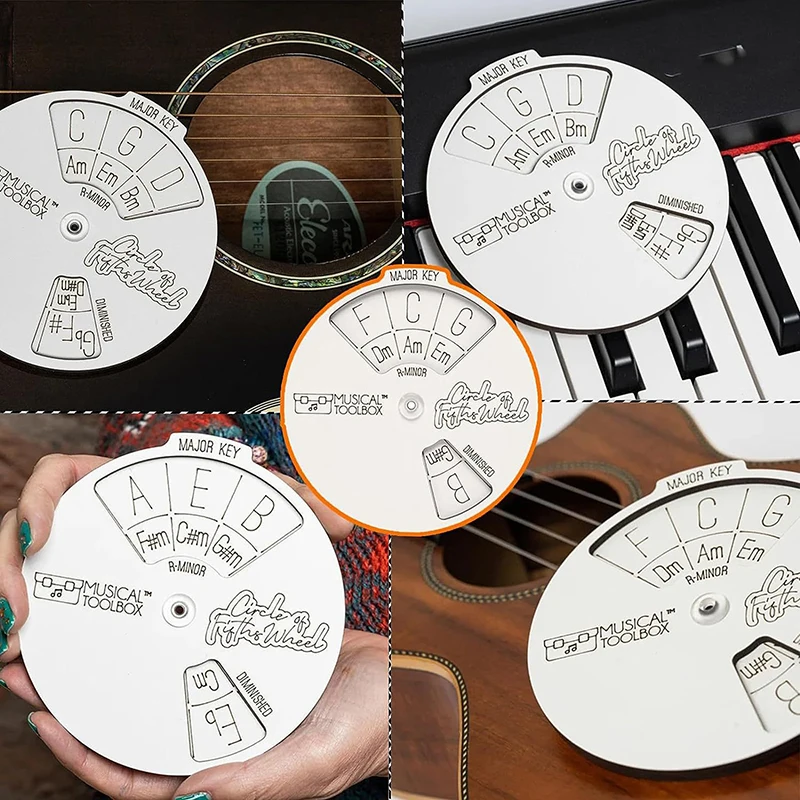 Music Chord Tool Circle Of Fifths Wheel Wood Chord Tools Circle Wheel Expand Your Playing Ability Song Writing And Music Exploration Must Have