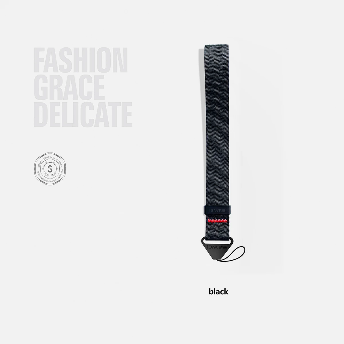 Universal Black Security Anti-Drop Lanyard with Wrist Strap