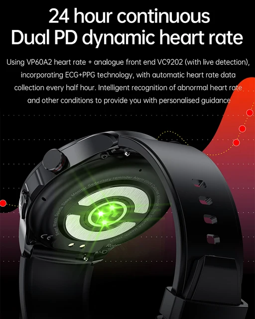 24250-1044f3.jpg Montre connectée ECG + PPG pour les hommes, moniteur d'activité physique
