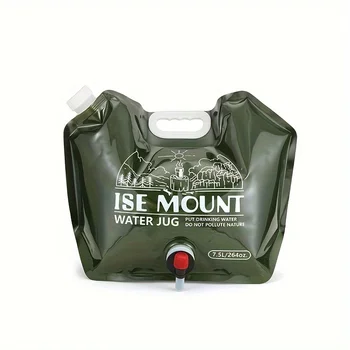 1.98 Gallon Folding Camping Water Storage Bag with Faucet – Portable Collapsible Water Container for Hiking, Travel & Outdoor Use 1