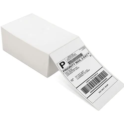 Thermal Shipping Labels - 4x6 Inch Self-Adhesive Waterproof & Oil-Proof Sticker Paper (White 4X6CM)