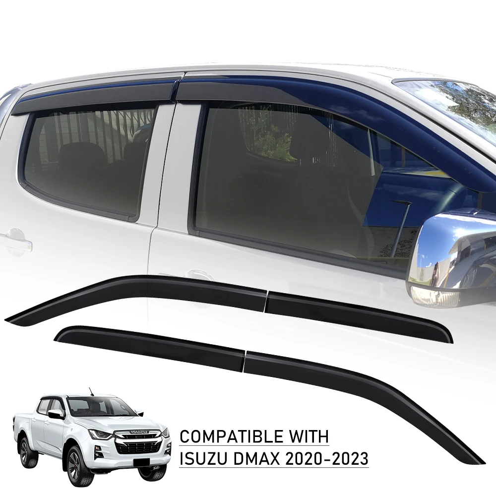 Deflettori Del Vento Della Visiera Della Finestra Per Isuzu D-Max 2020 2021 2022 2023 Dmax Double Cabin Rain Guard 4 X4 Accessori Per Auto