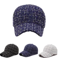 Autumn Winter Women Baseball Cap Fashion Gold Thread Tweed Snapback Caps Female Adjustable Outdoor Warm Sun Hat Elegant Dad Hats 1