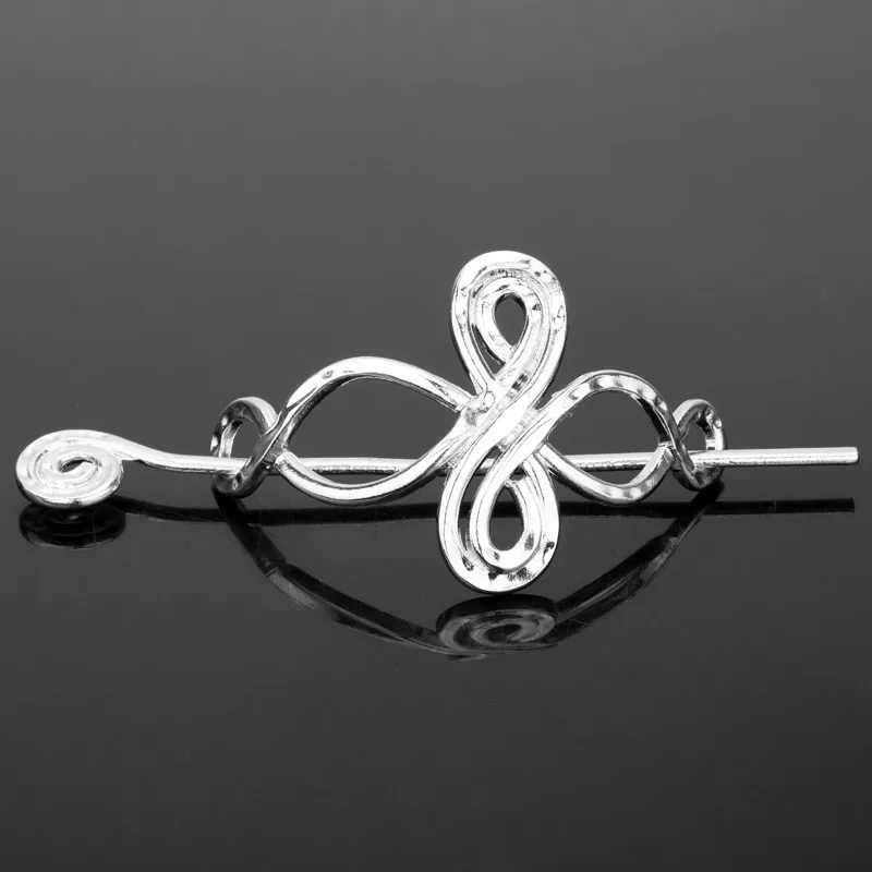 Women Celtic Hair Slide Hairpins Viking Celtic Hair Clips Knot Stick Metal Barrette Pin Retro Accesso