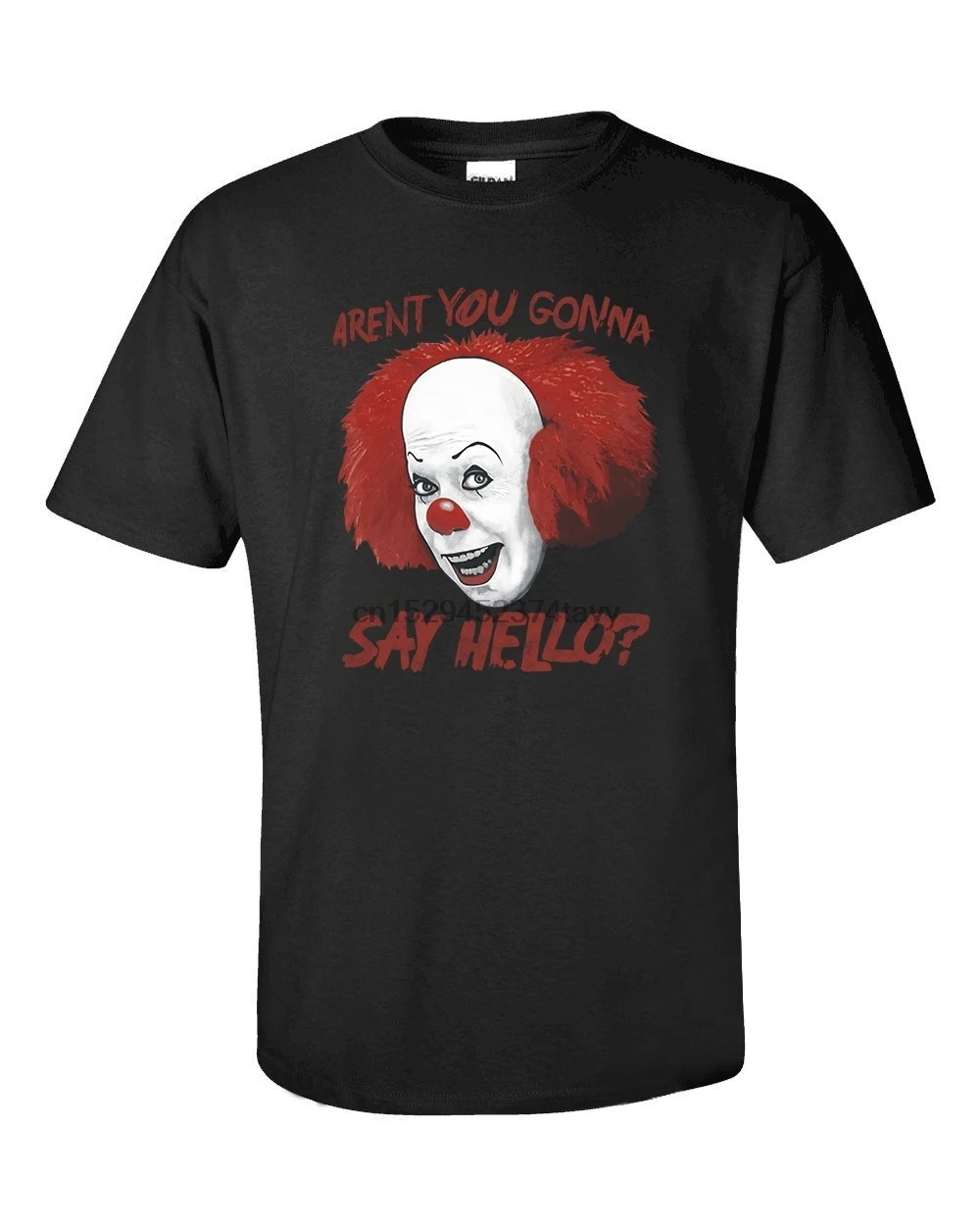 Хэллоуин косплей Pennywise с коротким рукавом футболка Летняя унисекс |