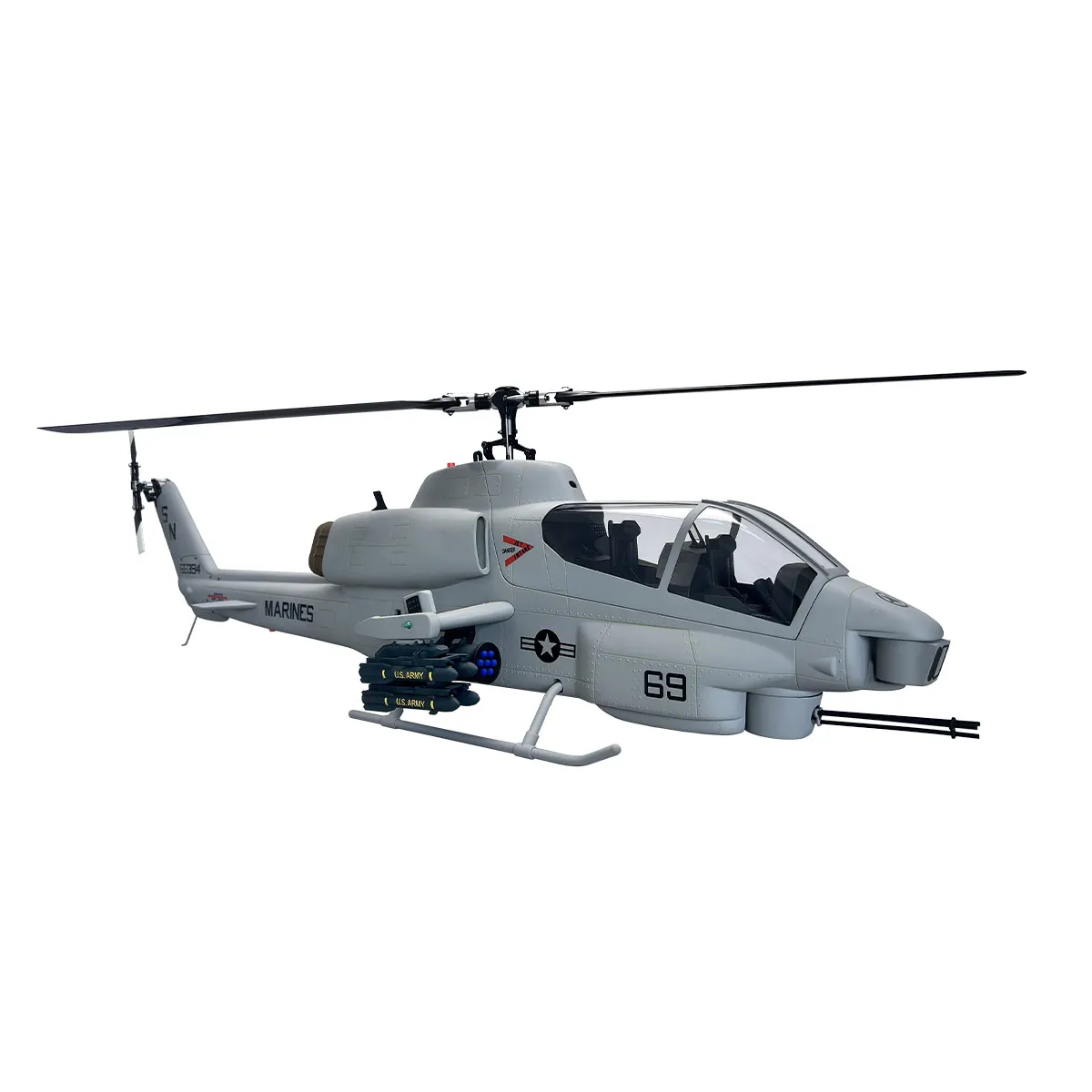 Kit Hélicoptère RC Super Cobra Navy AH-1W - Échelle 470, ARF (Almost Ready To Fly) - Neuf