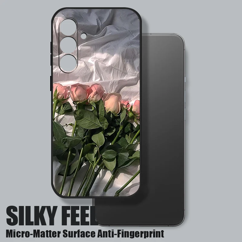 Elegant Pink Rose Flower Soft Phone Case - Stylish and Protective Cover