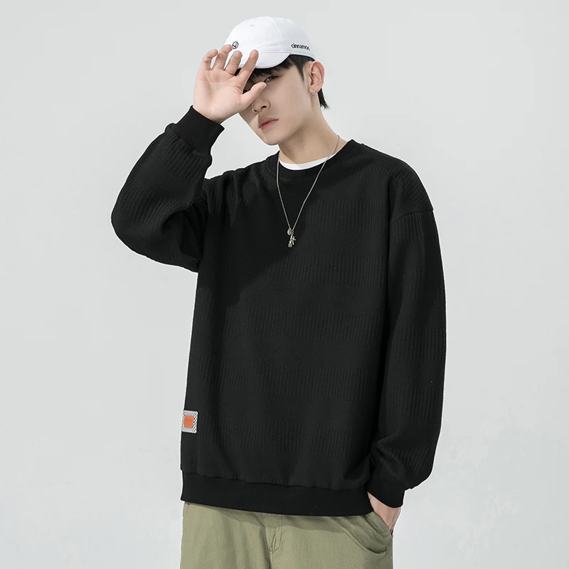 Fashion Solid Color Spliced All-match Sweatshirts Men's Clothing 2024 Spring Summer New Loose Korean Tops Casual Sweatshirts