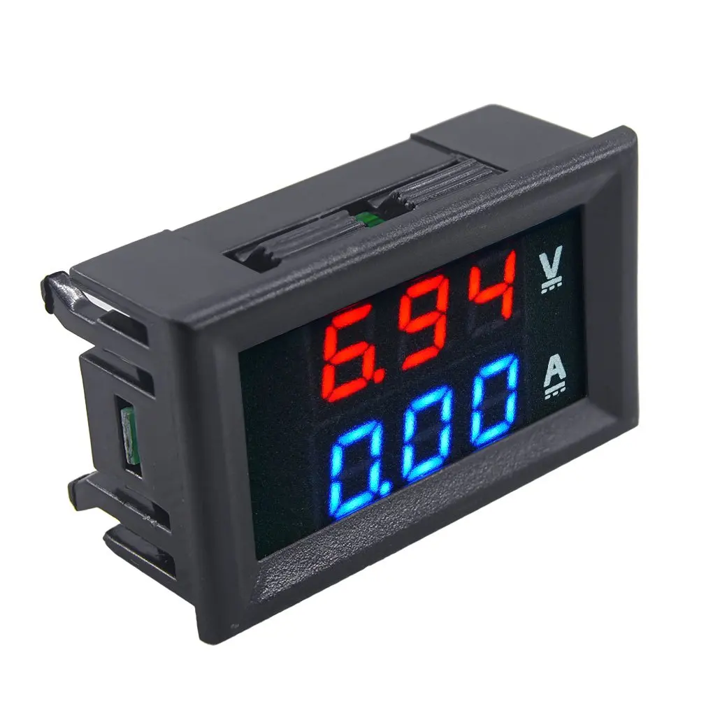 

Auto DC 100 V 10A Voltmeter Ammeter Blue + Red LED Digital Voltmeter Gauge Amp Dual Voltage Current for Home Car Tool Use Hot