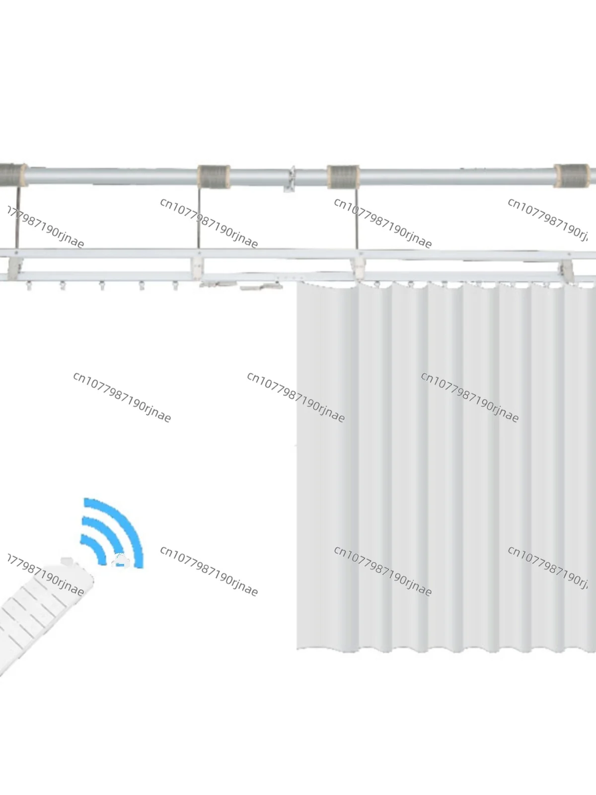 

High-ceiling curtain electric track intelligent voice remote control automatic up and down lifting opening and closing