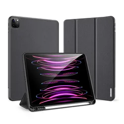 Premium Trifold Stand Tablet Case with Stylus Holder & Auto Sleep Wake Function - iPad 7 8 9 10.2 (Black)