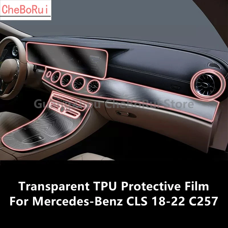 

Для Mercedes-Benz CLS 18-22 C257 Автомобильная интерьерная центральная консоль прозрачная фотопленка с защитой от царапин аксессуары для ремонта