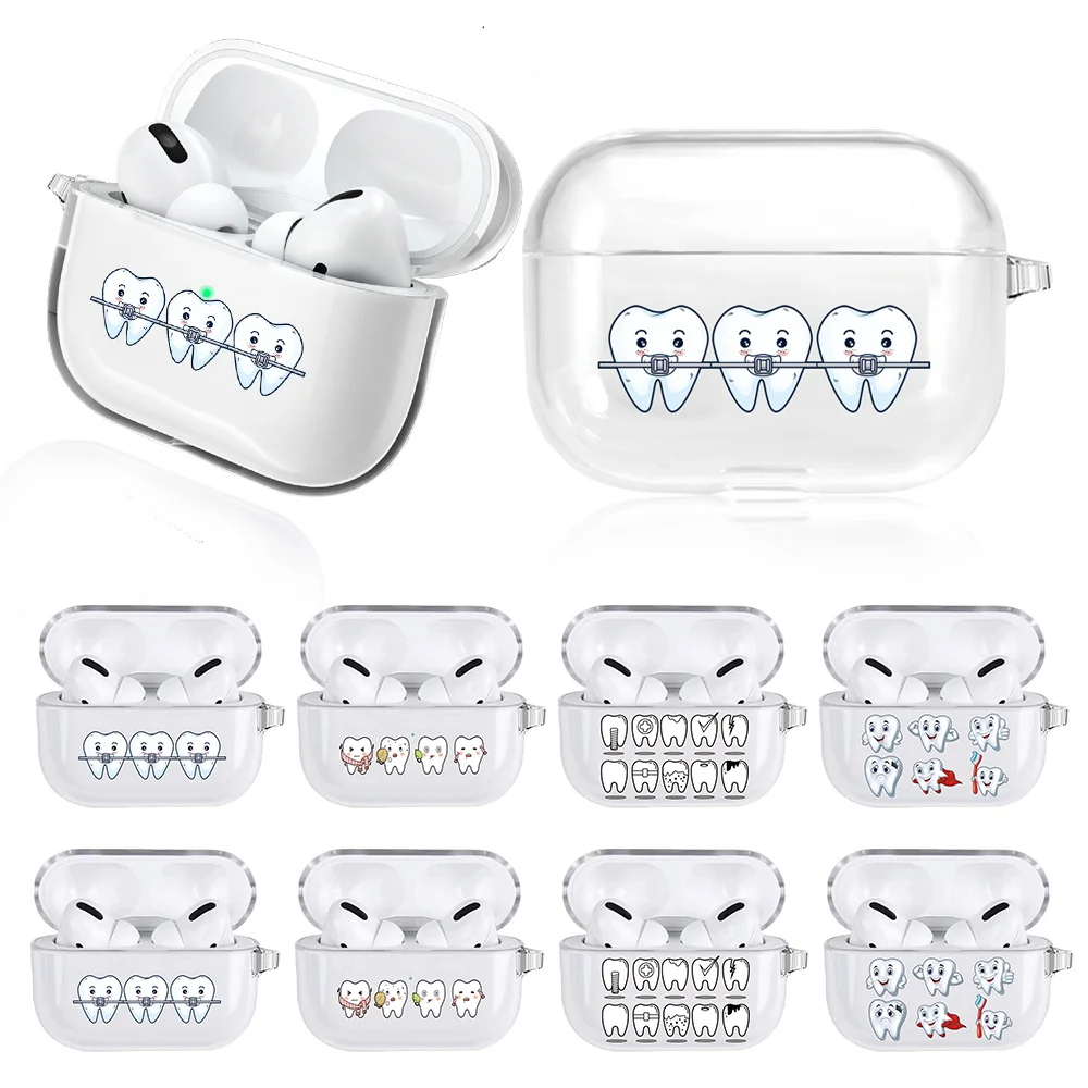 Custodia In Silicone Per Apple Airpods 3 ° Generazione 2021 Cover Cuffie Cuffie Modello Denti Per Apple Airpods Pro
