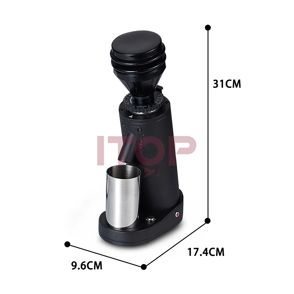 Coffee Grinder ITOP40 Coffee Grinder 40MM Titanium Burr Metal Bean Hopper 75g Wooden Lid Elegant Samll Coffee Grinder Machine Certified Product