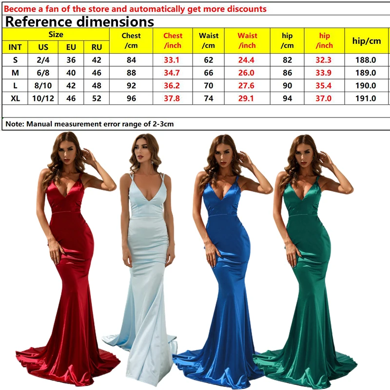 2023 New Fashion Women's Sexy V-shaped Strap Satin Dress Elegant Elegant Solid Color Floor Skirt High Waist Birthday Party Dress