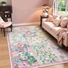 Fashion Living Room Carpet Retro Floral Luxury Bedroom Plush Rug Machine Washable Non-slip Sofa Coffee Table Mat Ковер Tapete 러그 4