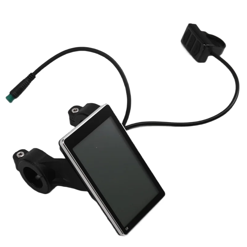 BuyWeek Fietscomputer, 24V 36V 48V 60V M6C Elektrische fiets LCD-scherm meetapparaat fietstacho E-bike LCD-display met 6-pins waterdicht kabel koplamp aansluiting