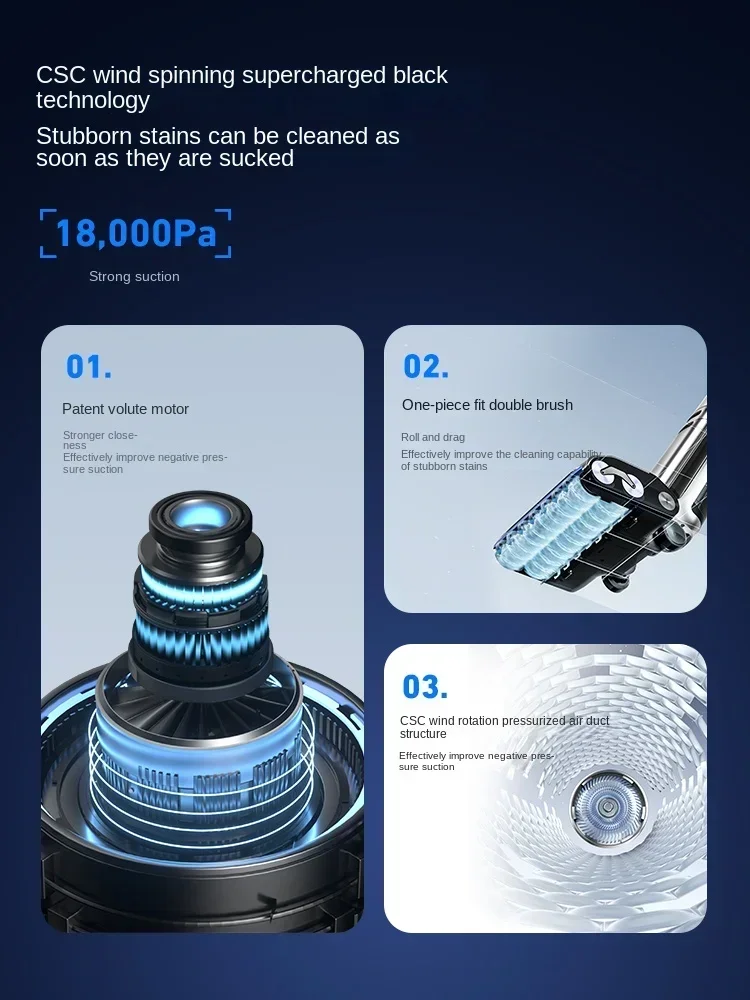 Haier X11 Dual Power 4.0 Floor Washing Machine Double Roll Brush Mop Household Appliances Suction Mop Sweeping Machine 2