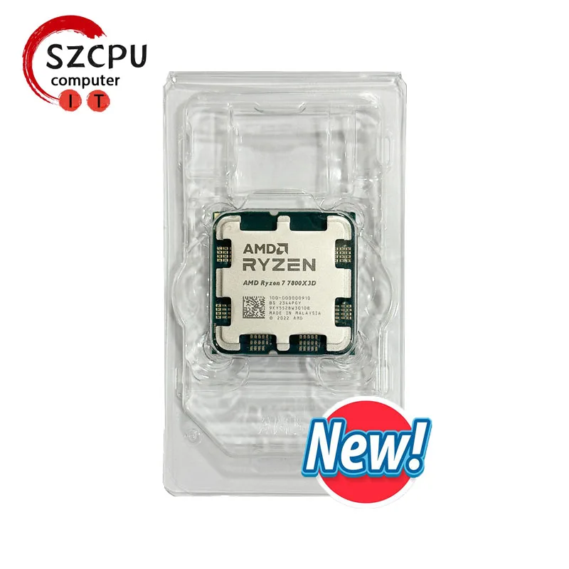 【Brand+】AMD Ryzen 7 7800X3D R7 7800X3D 5.0 GHz 8-Core 16-Thread CPU 5NM 96M 100-100000910 Socket AM5 New Tray Without cooler
