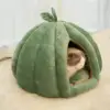 Halloween Thickened Pet Bed Enclosed Cat Nest Warm Cat Bed Pumpkin Shape Pet Sleeping House For Cats Washable Cat Sleeping Bed 6