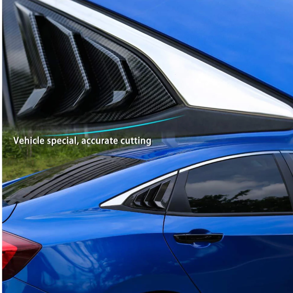 Honda Civic 10th Gen Accessories Rear Side Window Louvers For